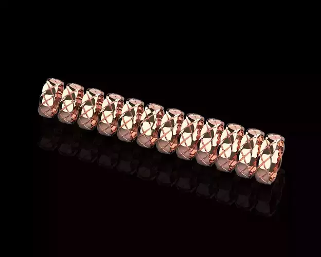 Coco Crush rings in different sizes 15 - 20-5 3D Model Collection