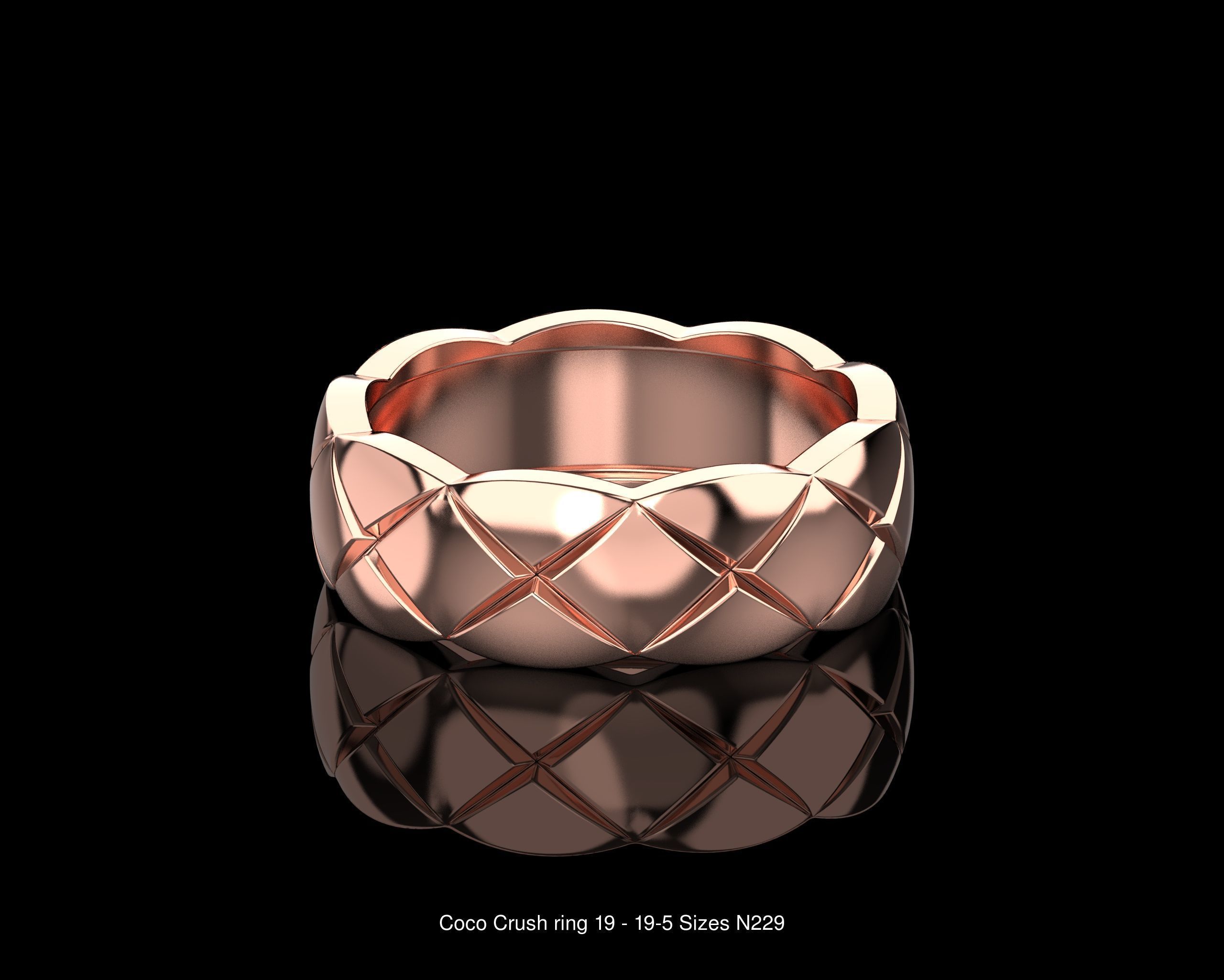 Coco Crush rings in different sizes 15 - 20-5 3D Model Collection_11
