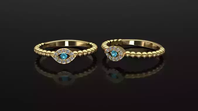 Eye Model Diamond Ring
