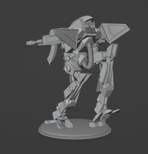 Double Gun Mech 3D model_1