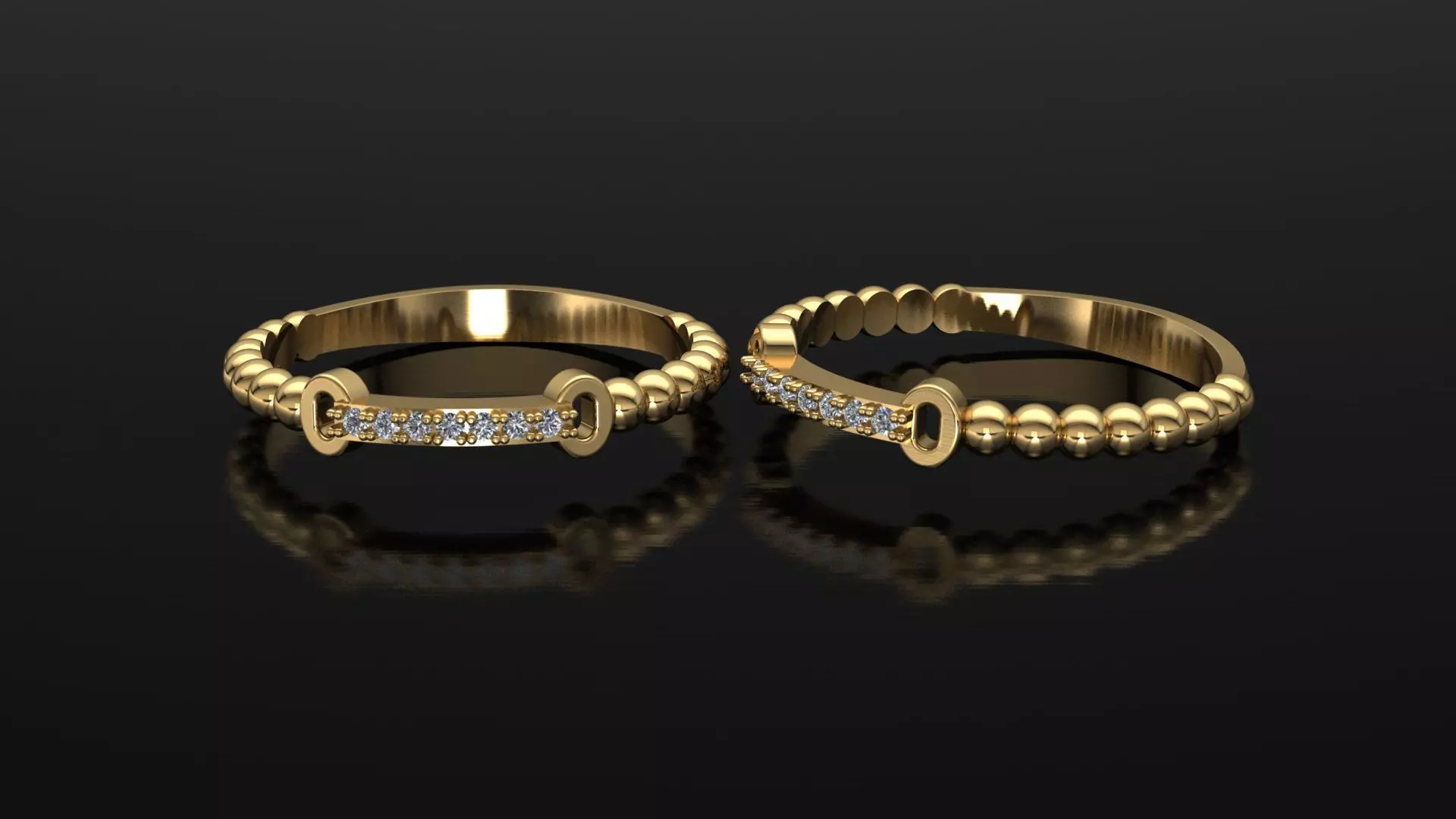 Diamond Gold Ring 3D print model_0