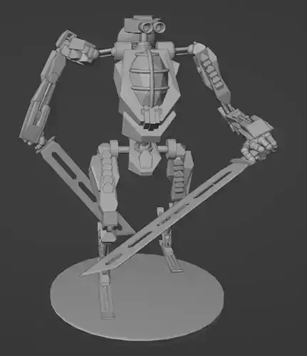 Double Sword Mech 3D model