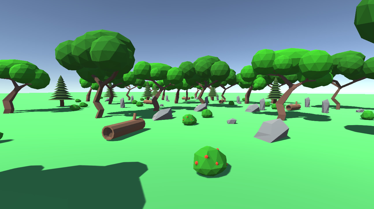 Natural landscape Low-poly 3D model_2