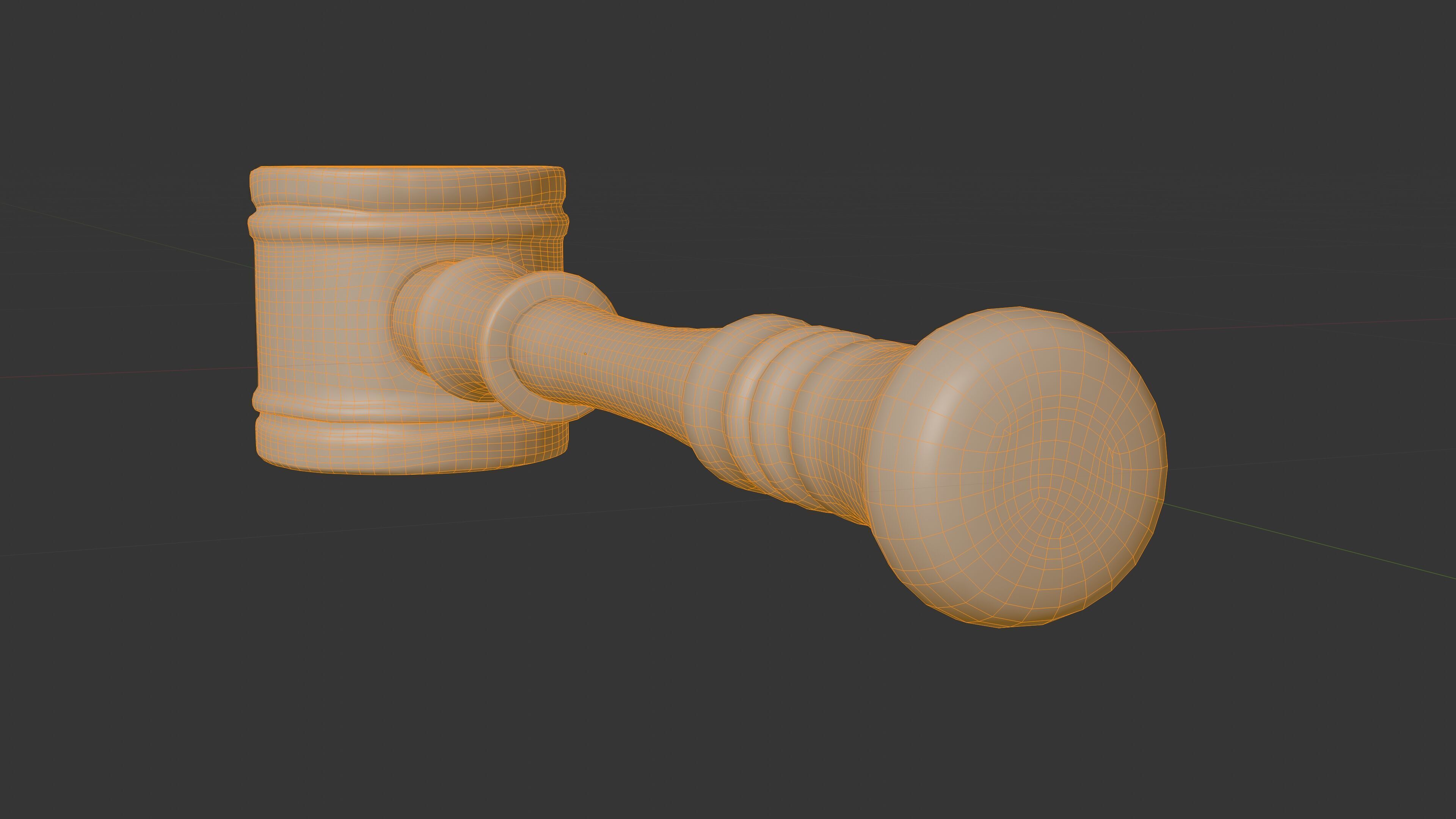 Rusty Mallet 3D Model Low-poly 3D model_10