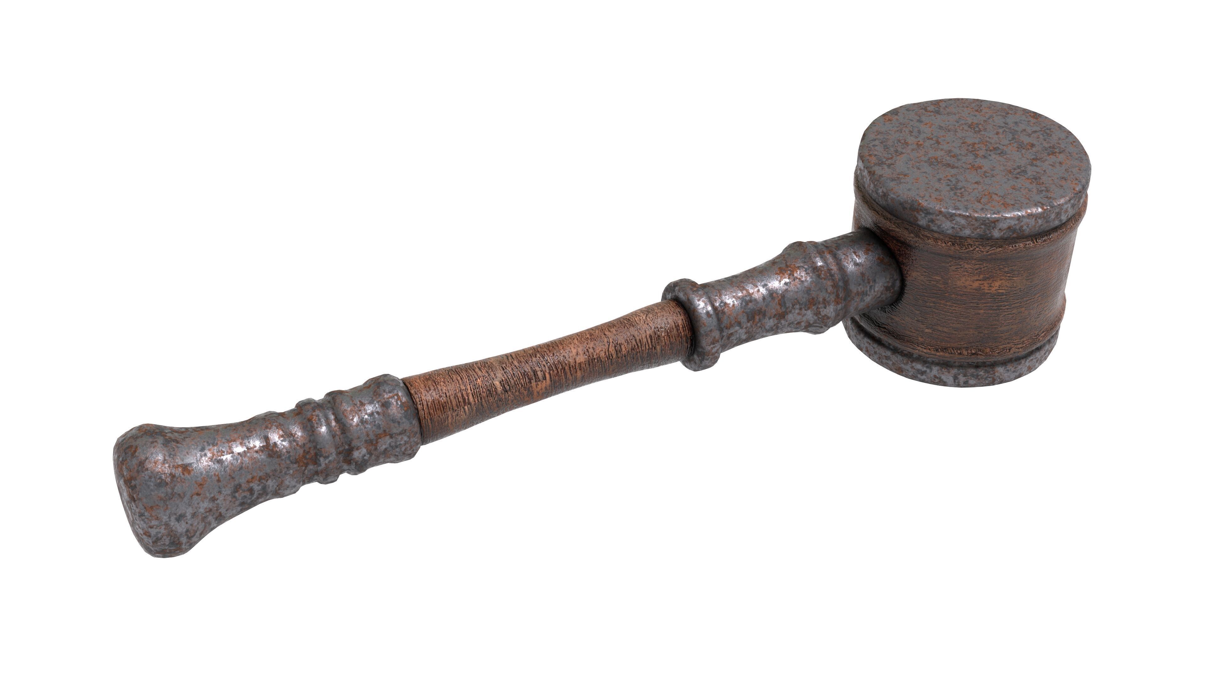 Rusty Mallet 3D Model Low-poly 3D model_1