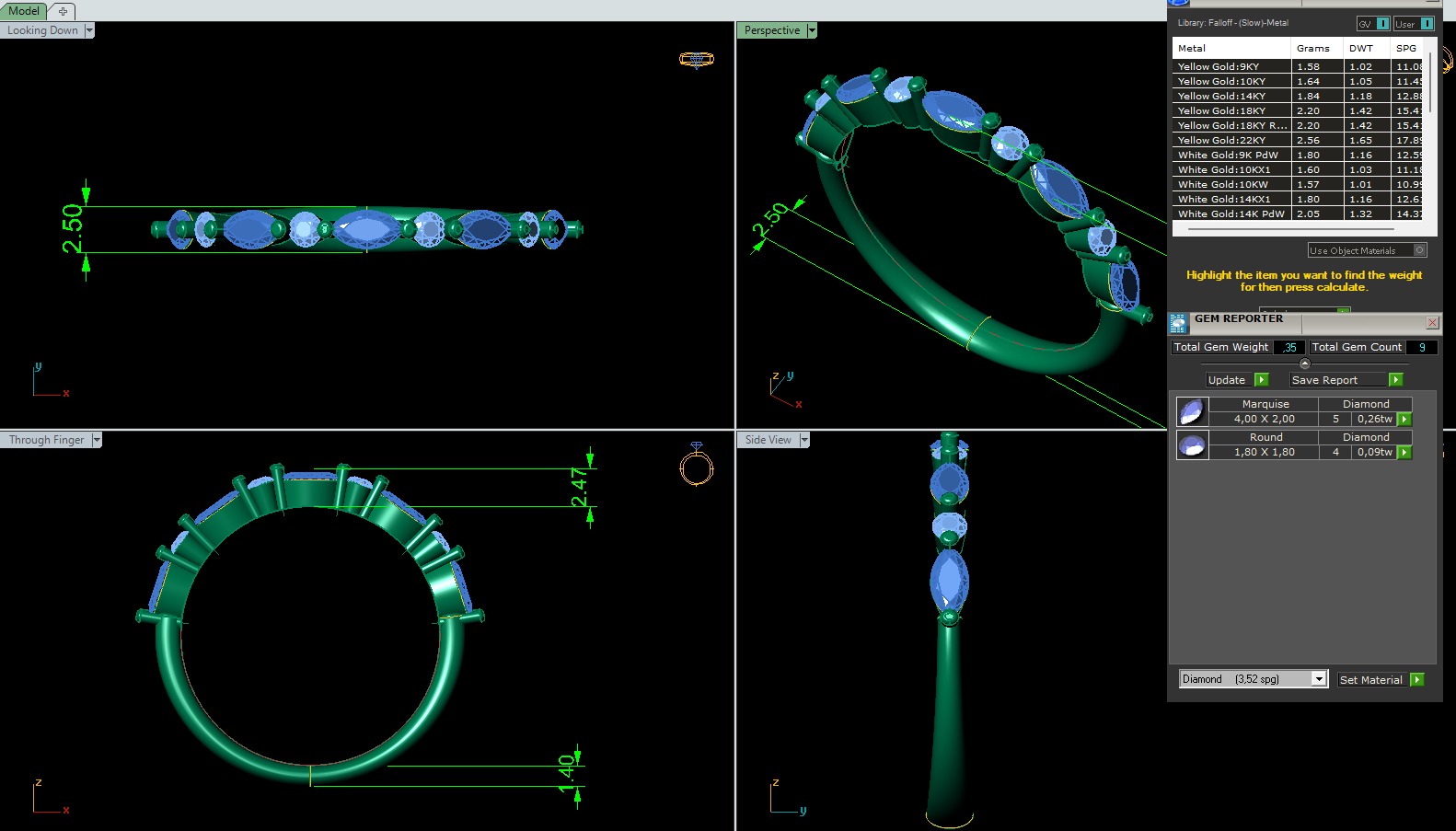 Minimal Diamond Ring 3D print model_1