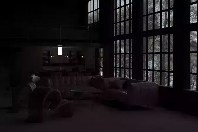 Penthouse architectural design 3D model