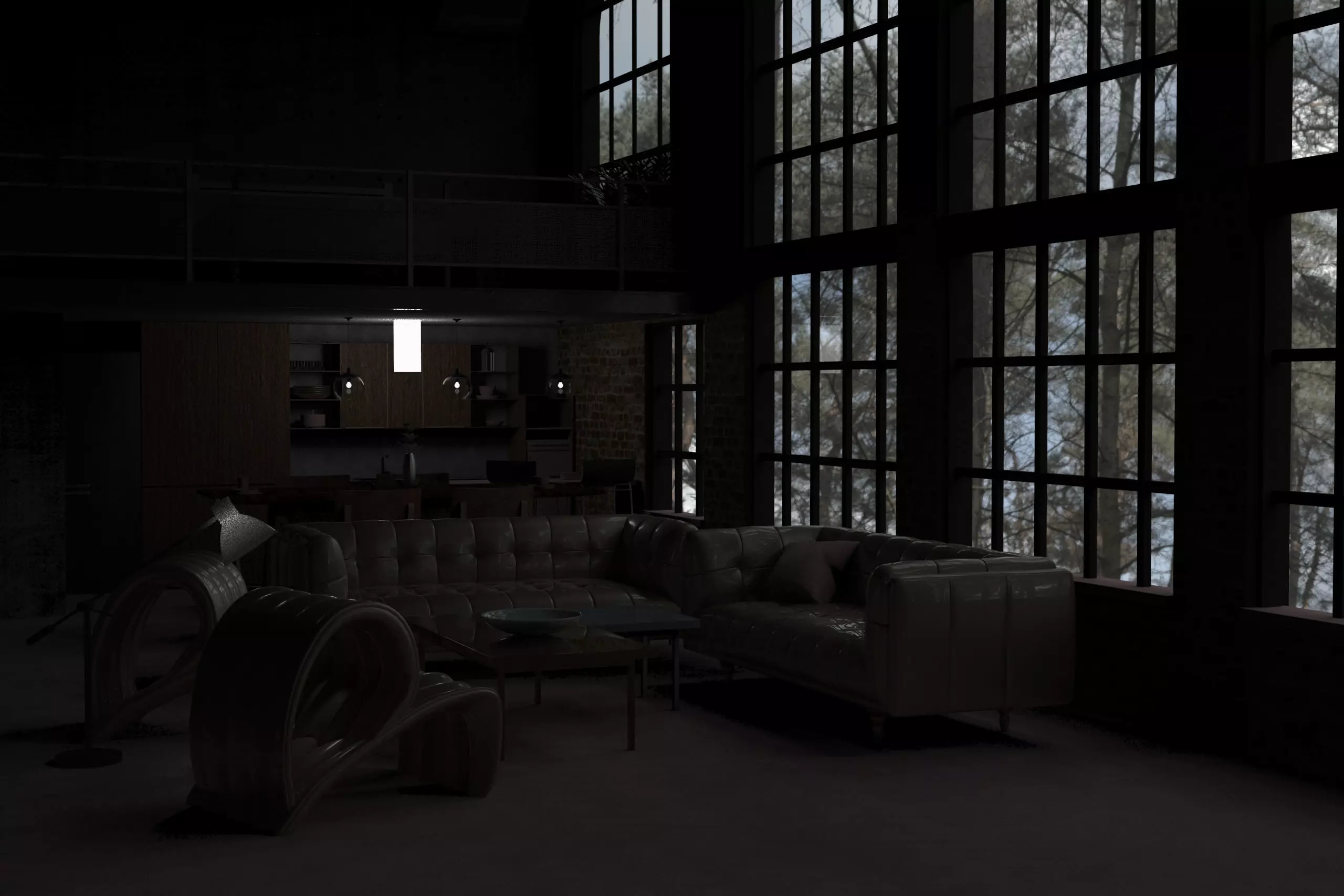 Penthouse architectural design 3D model_0