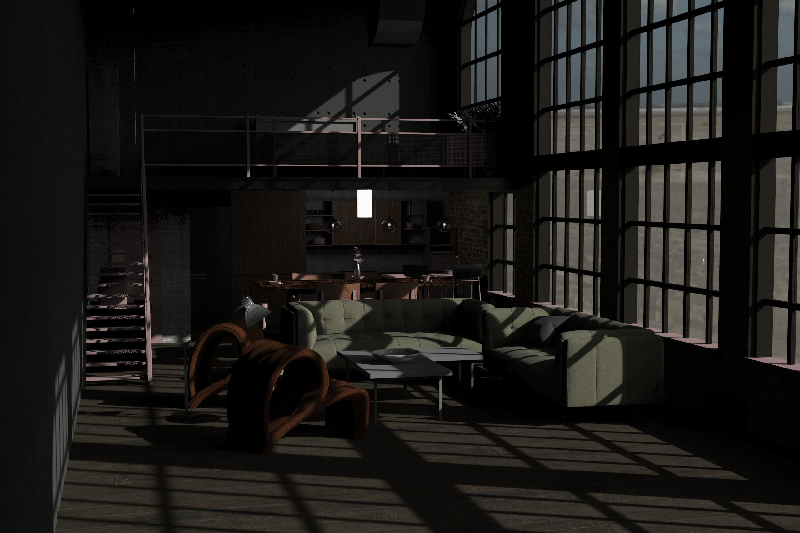 Penthouse architectural design 3D model_1