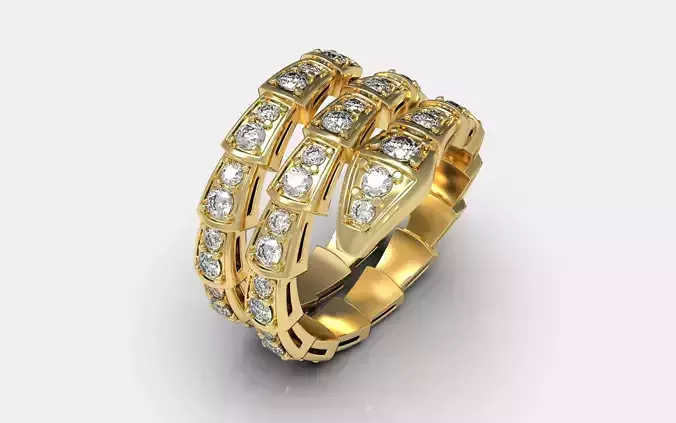 BVLGARI snake diamonds ring