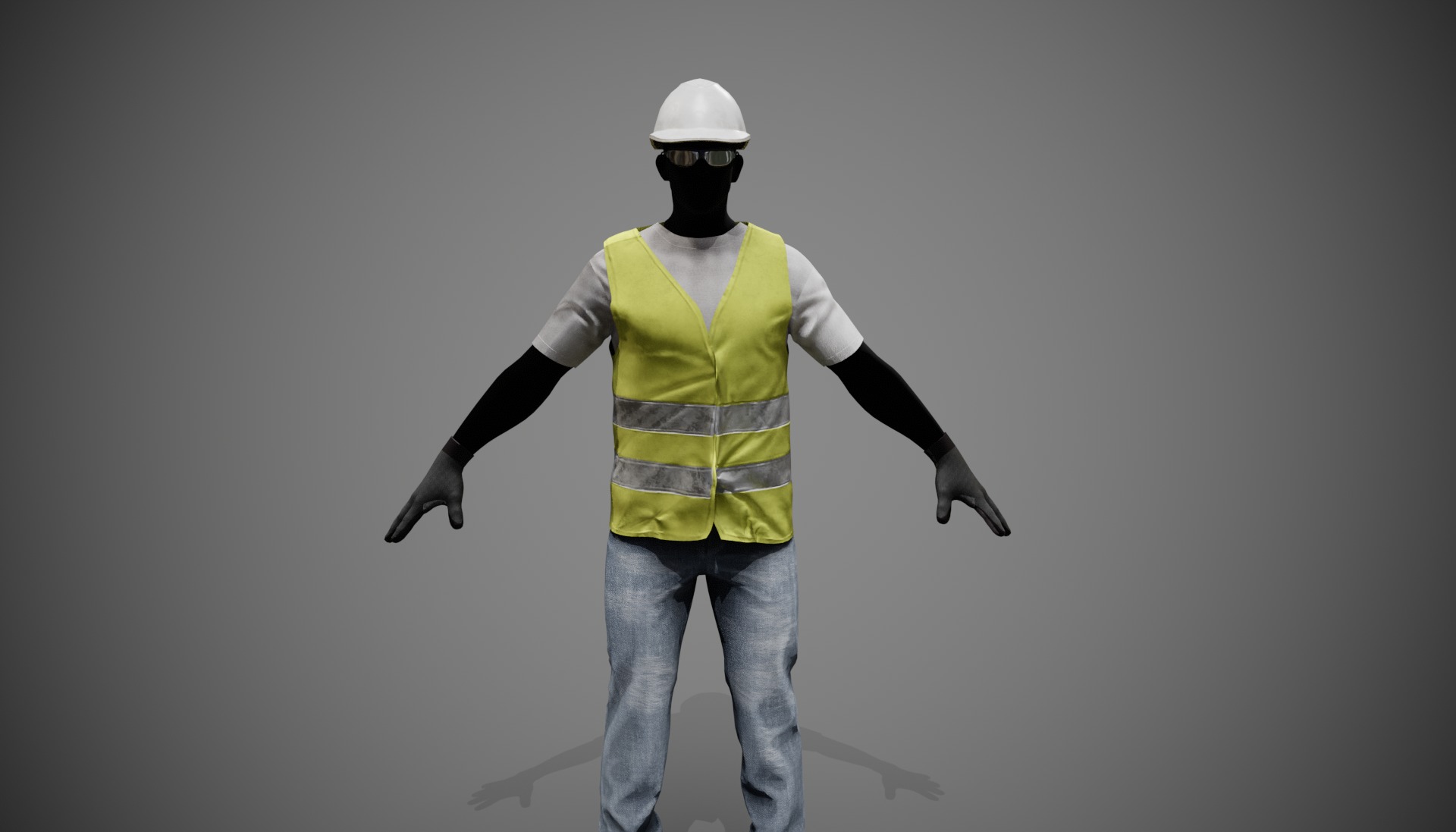 Construction Worker - Rigged - Game Ready Low-poly 3D model_23