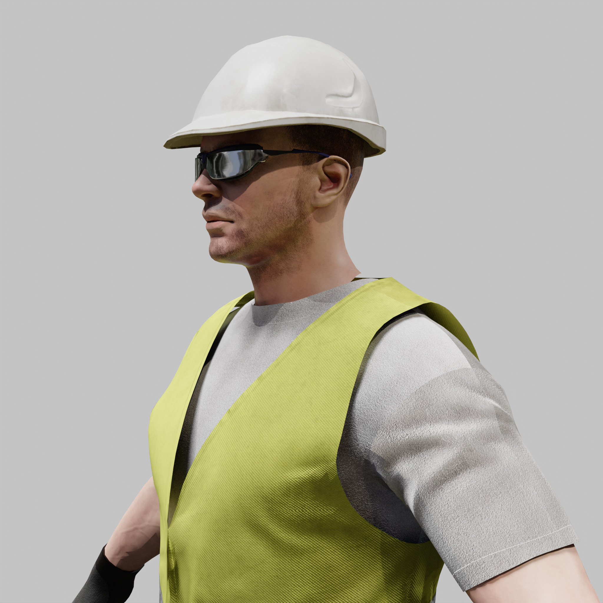 Construction Worker - Rigged - Game Ready Low-poly 3D model_48