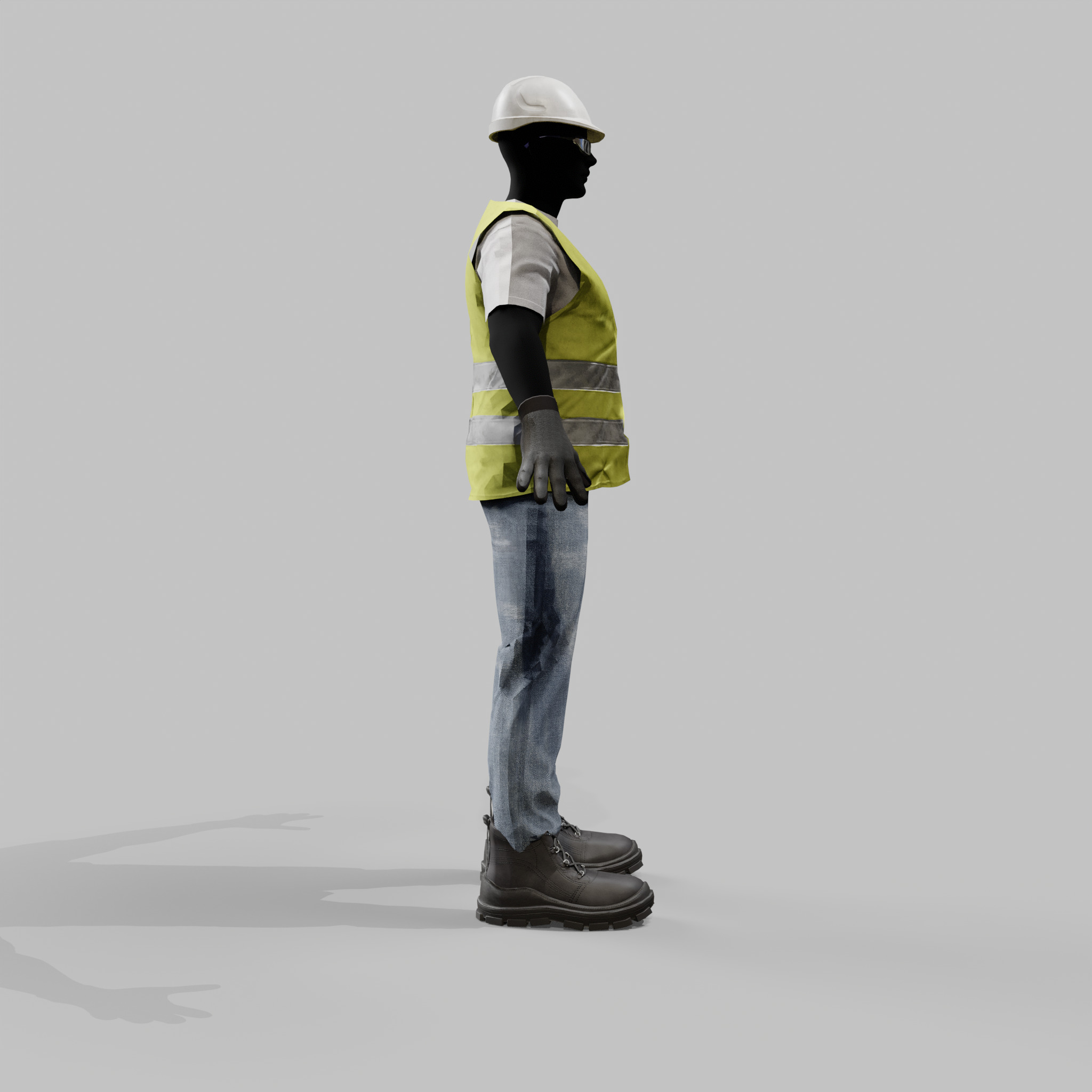 Construction Worker - Rigged - Game Ready Low-poly 3D model_20