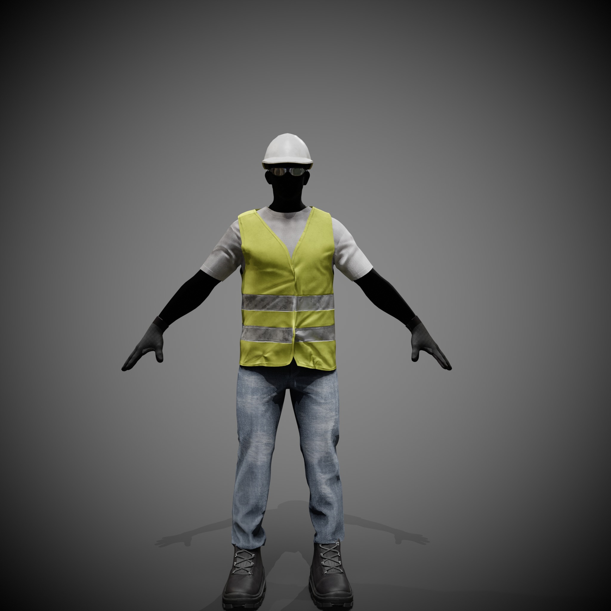 Construction Worker - Rigged - Game Ready Low-poly 3D model_32