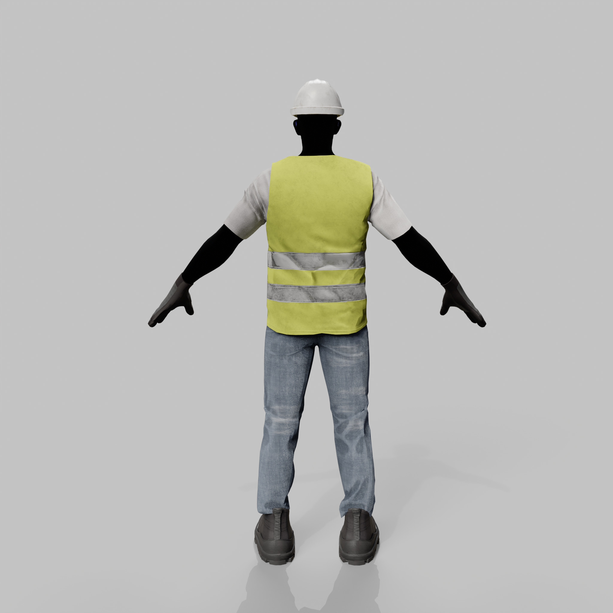 Construction Worker - Rigged - Game Ready Low-poly 3D model_39