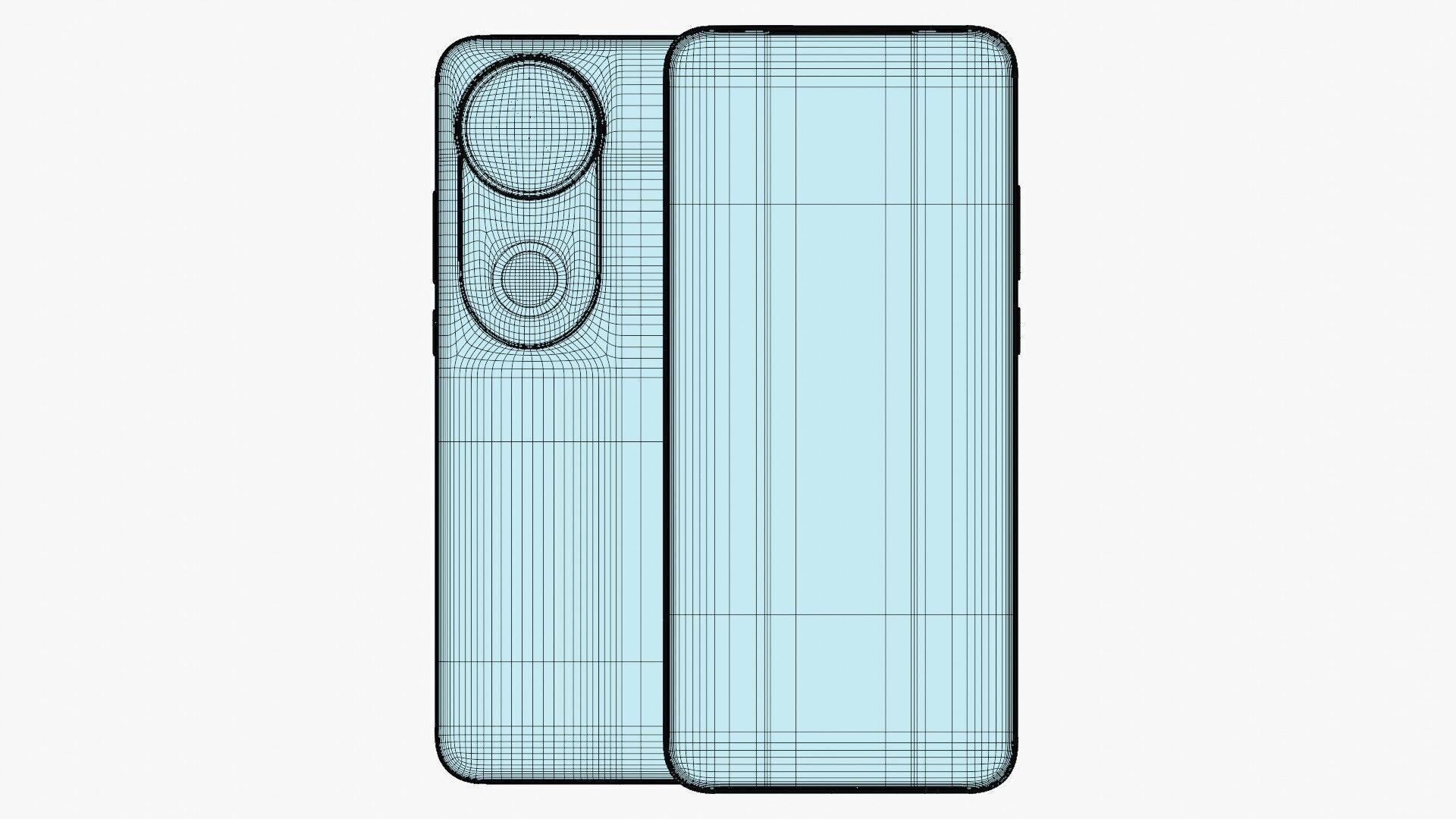 Vivo S20 Gold Low-poly 3D model_11