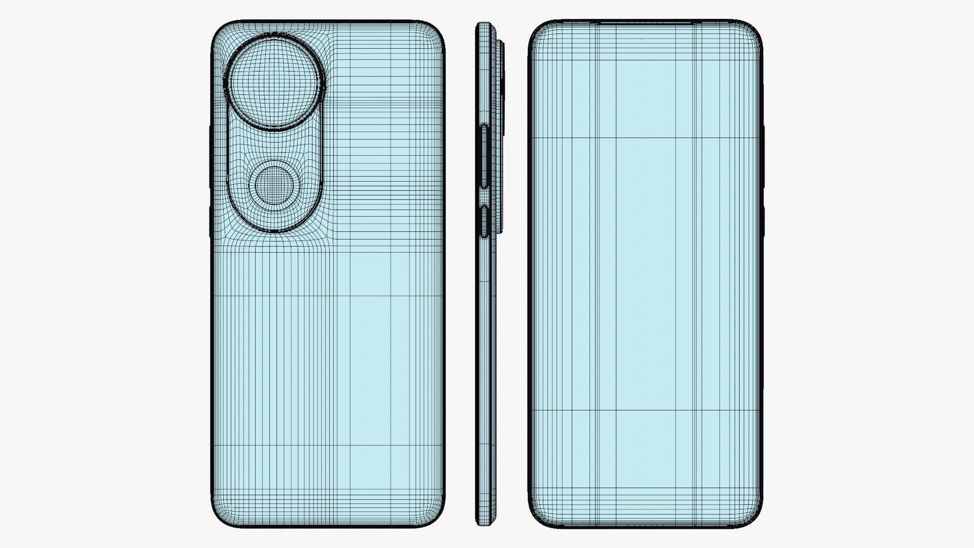 Vivo S20 Low-poly 3D model_34