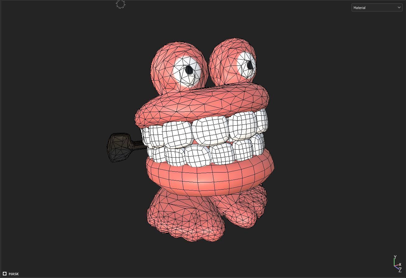 chatter teeth toys Low-poly 3D model_5