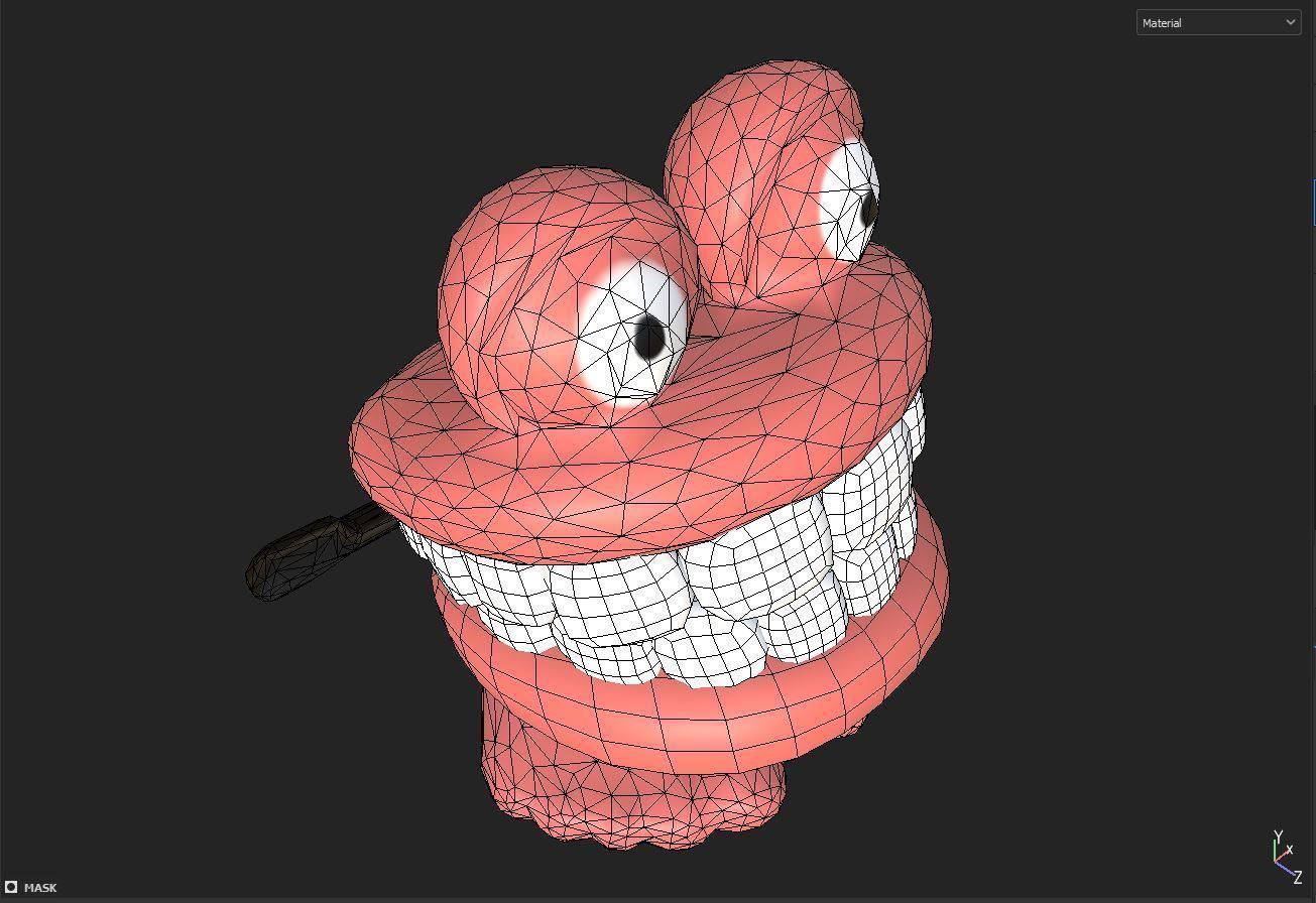 chatter teeth toys Low-poly 3D model_8