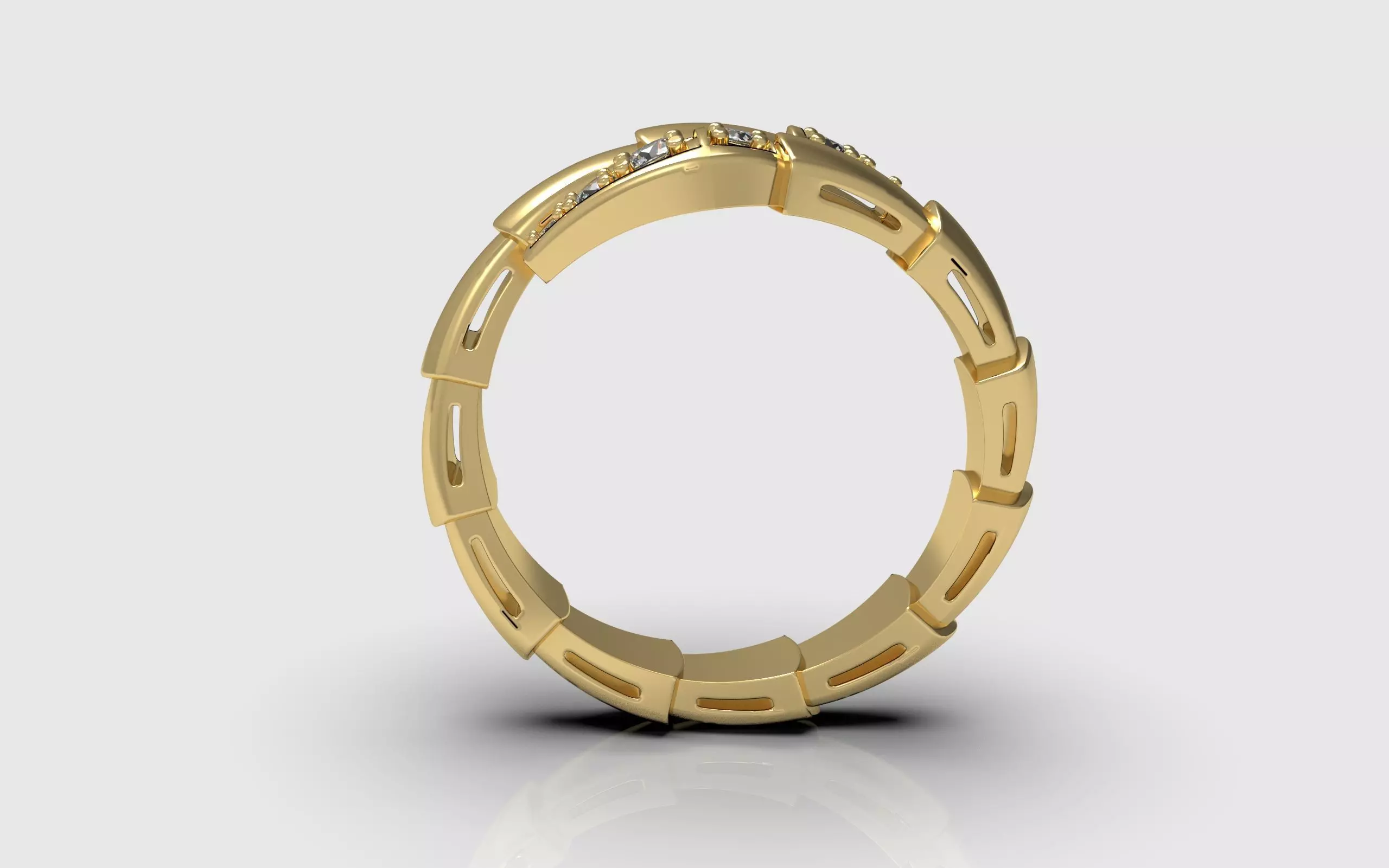 Bvlgari snake ring 3D print model_0