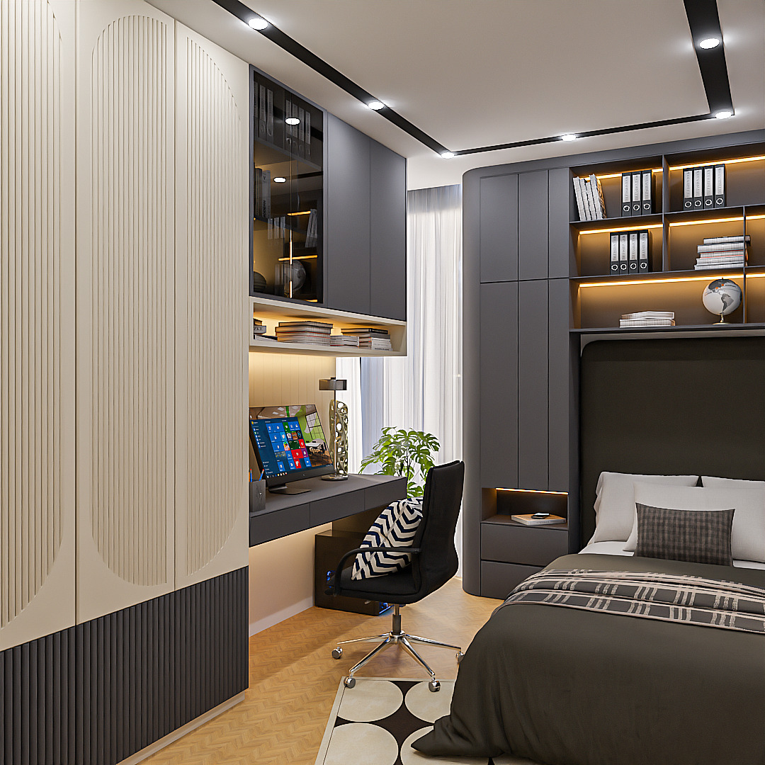 architecture interior teenage room 3D model_2