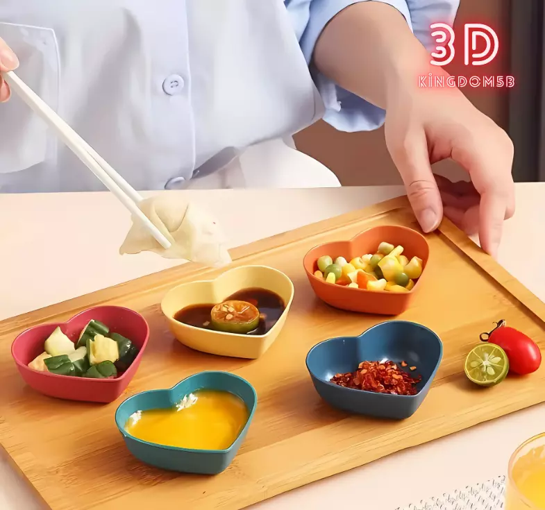 Heart Dish kitchen 3D print model