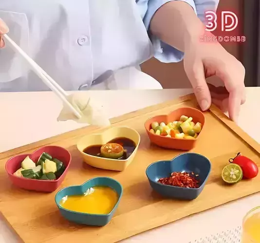 Heart Dish kitchen 3D print model