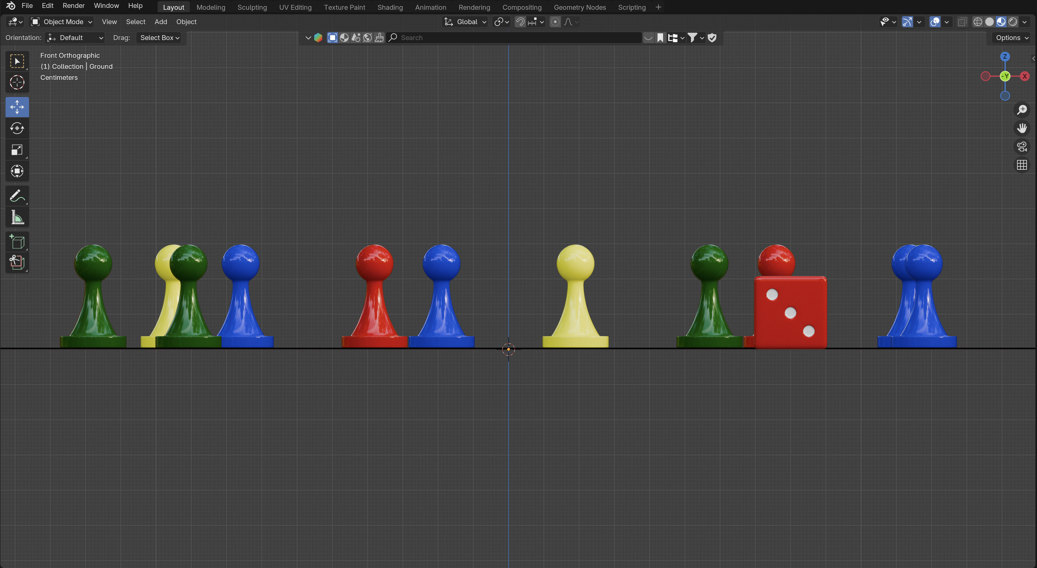 Ludo Board Game 3D model_4