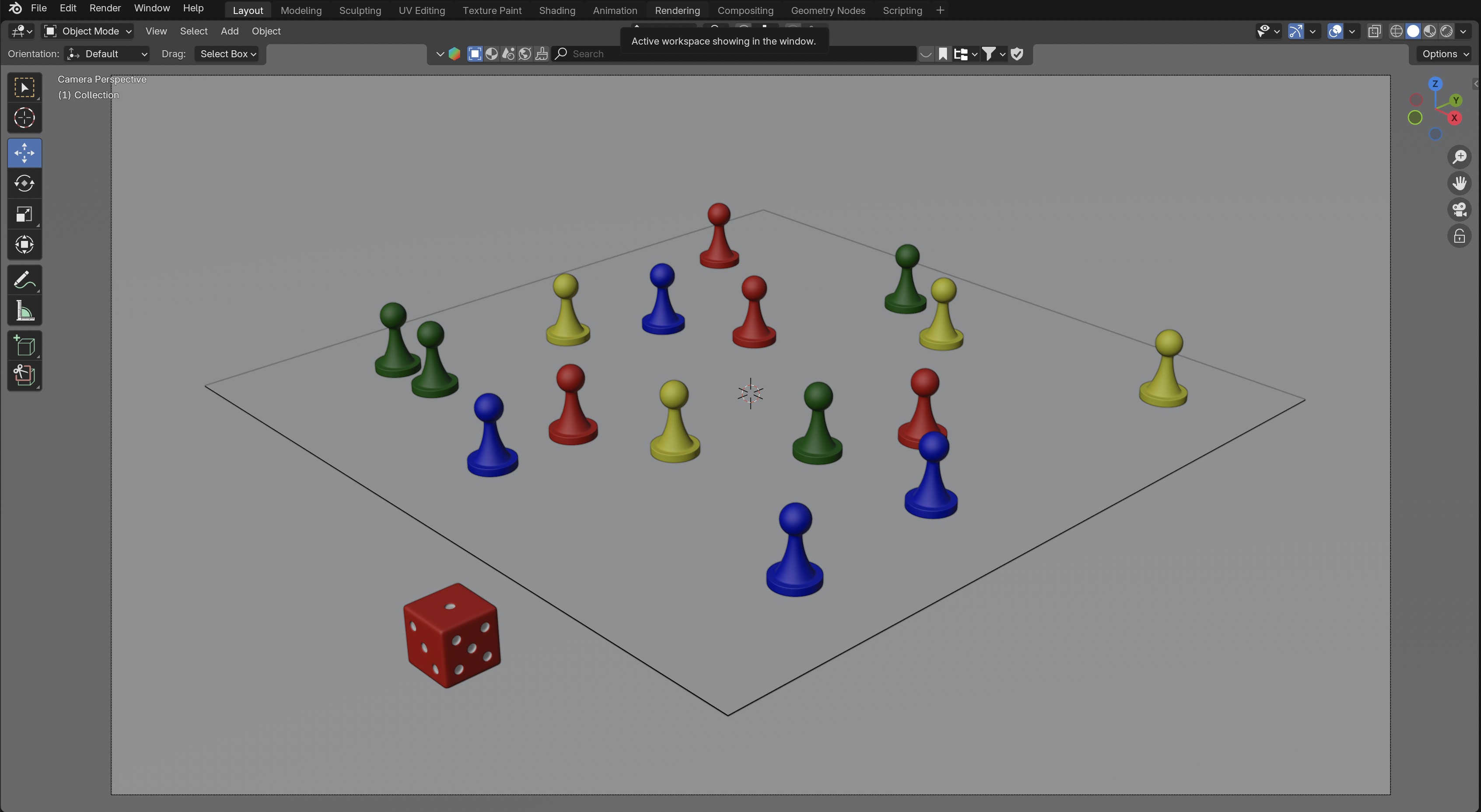 Ludo Board Game 3D model_5