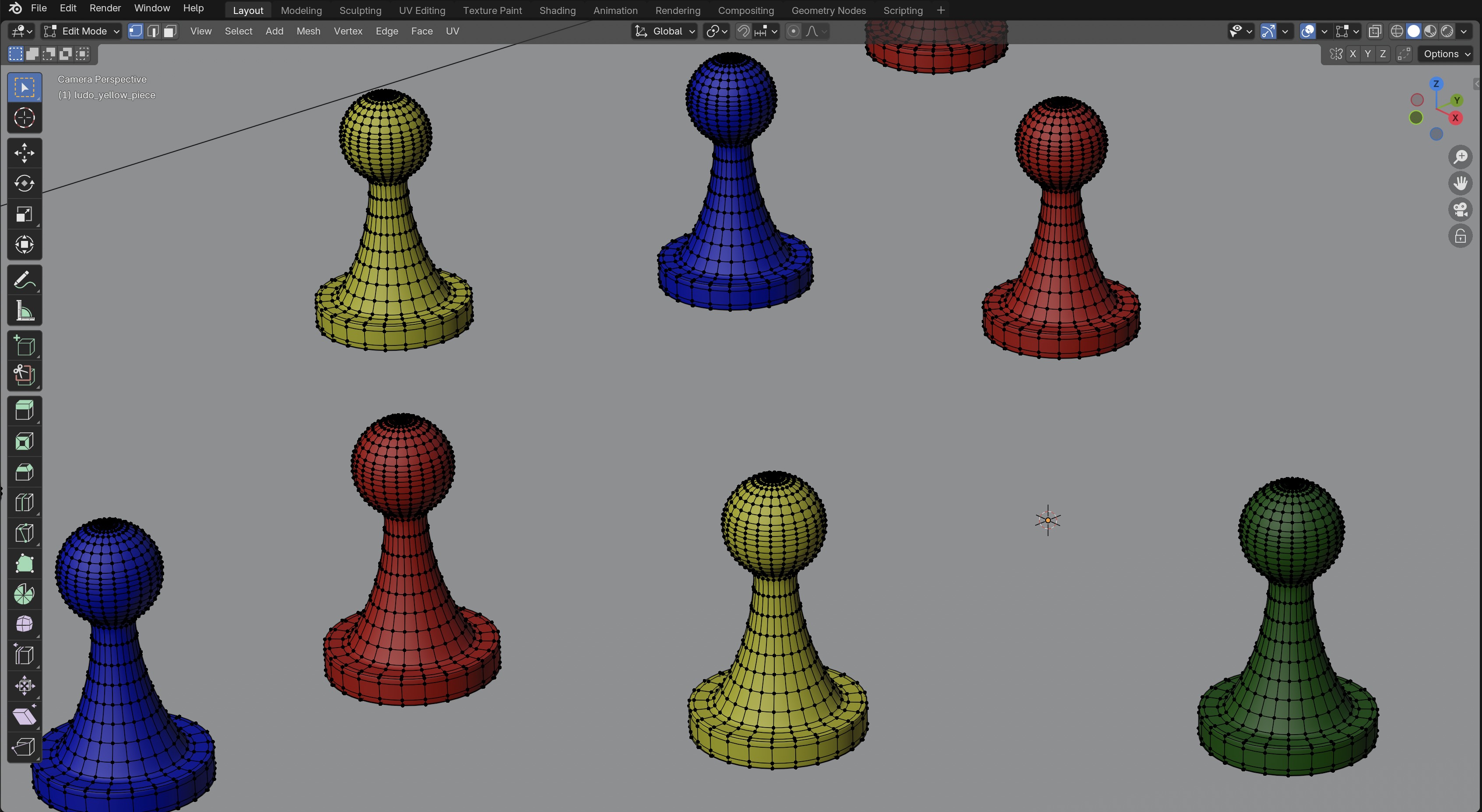 Ludo Board Game 3D model_7