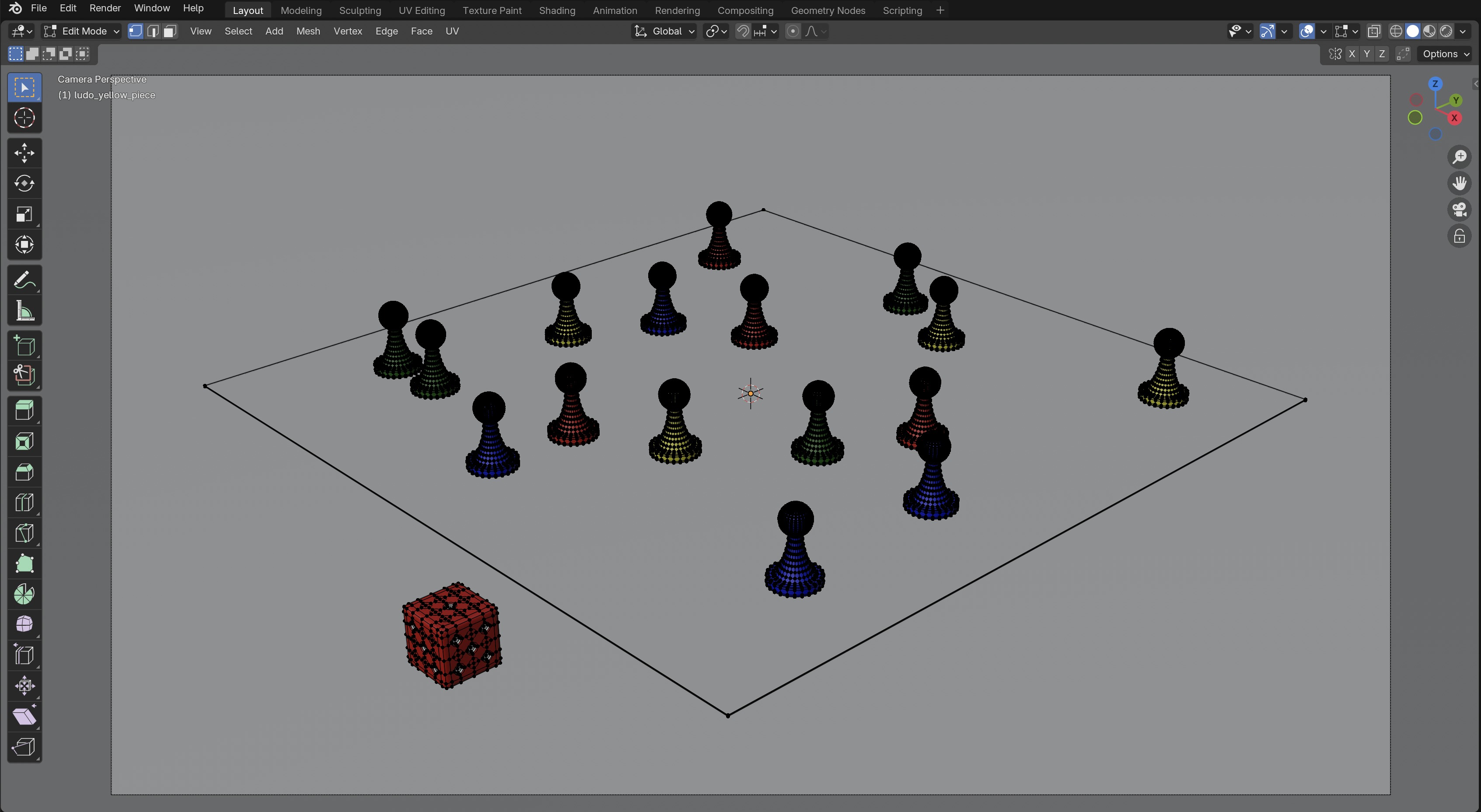 Ludo Board Game 3D model_6