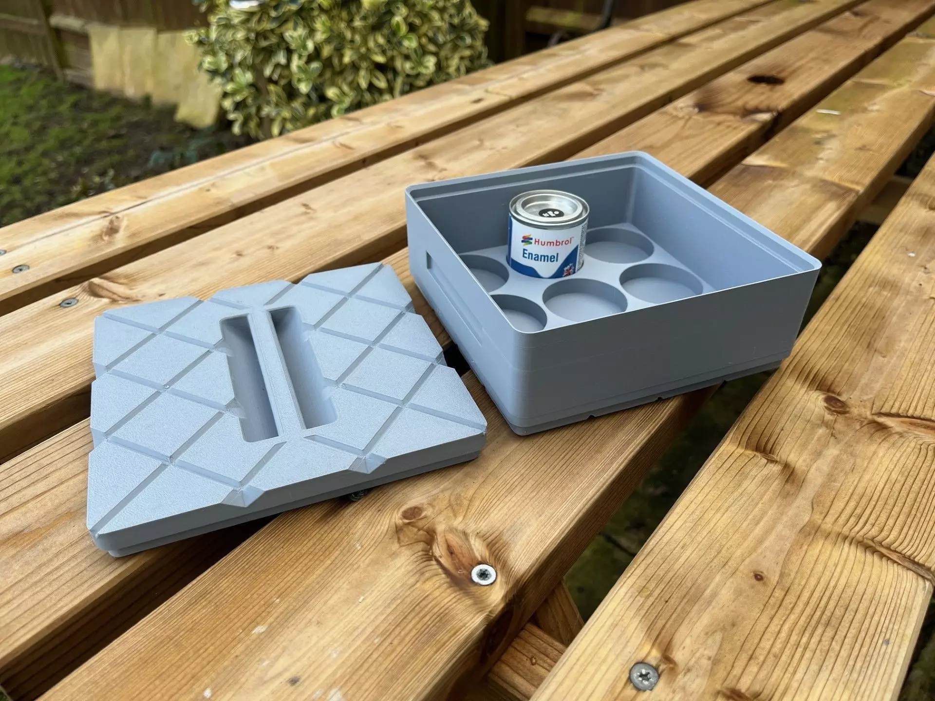Stackable Humbrol Paint 50ml Tin Storage Boxes 3D print model