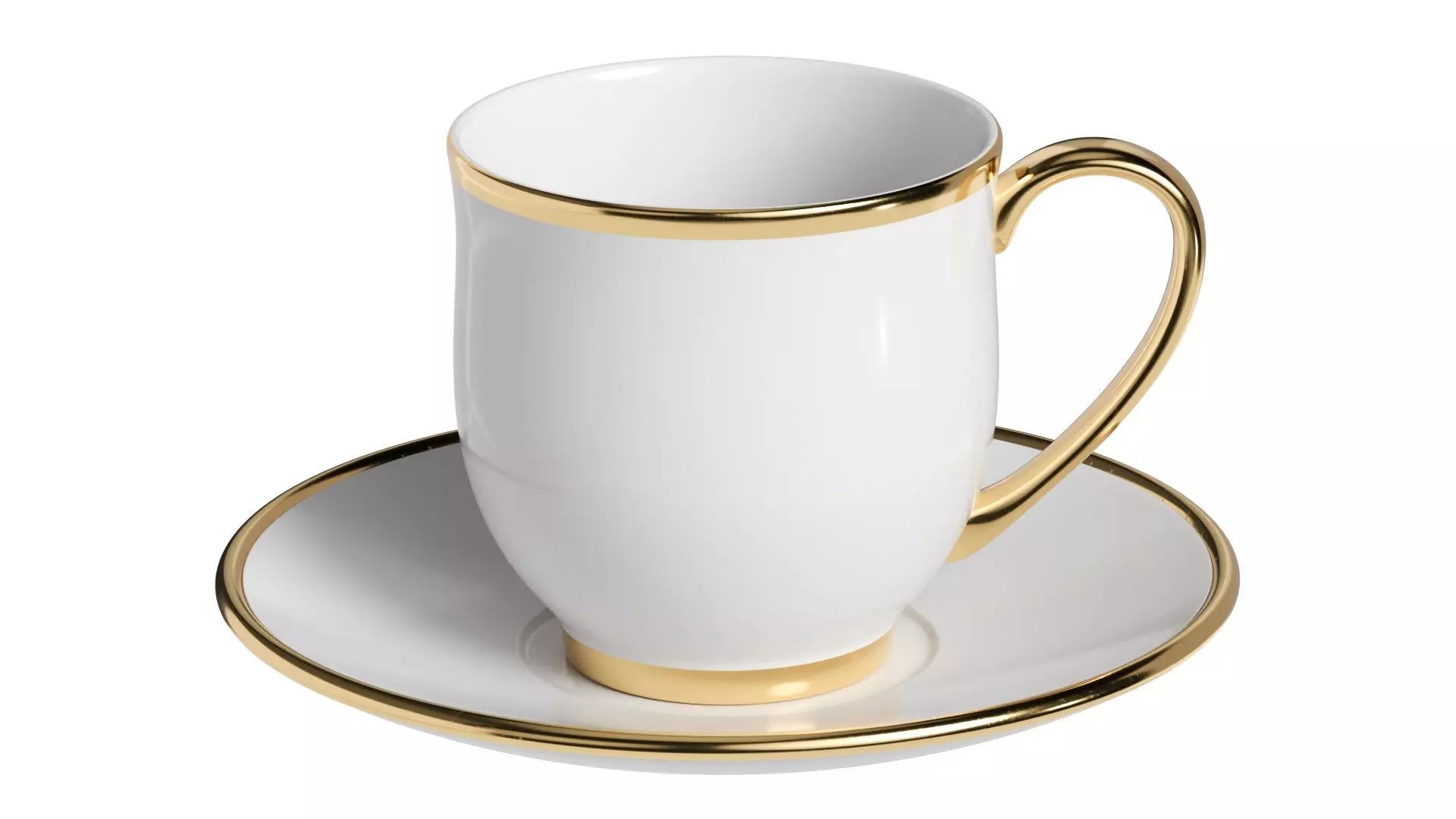 Classic Coffee Cup With Saucer 3D model
