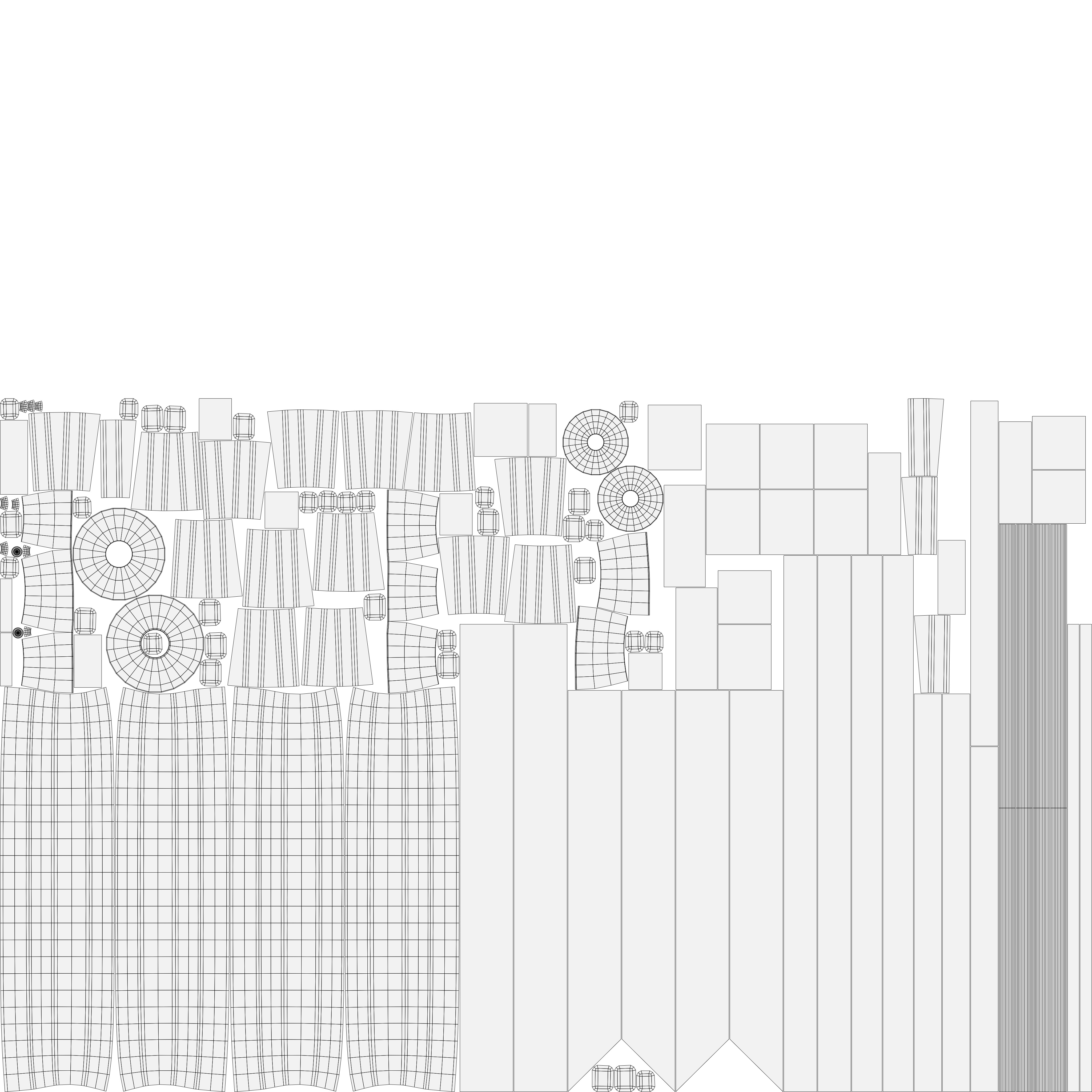 Painted Cart Low-poly 3D model_8