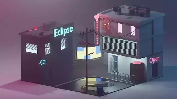 Cyber Styled City Corner