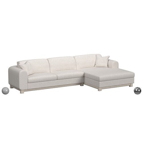 MATHEO SECTIONAL- With Back Cushions 3D model