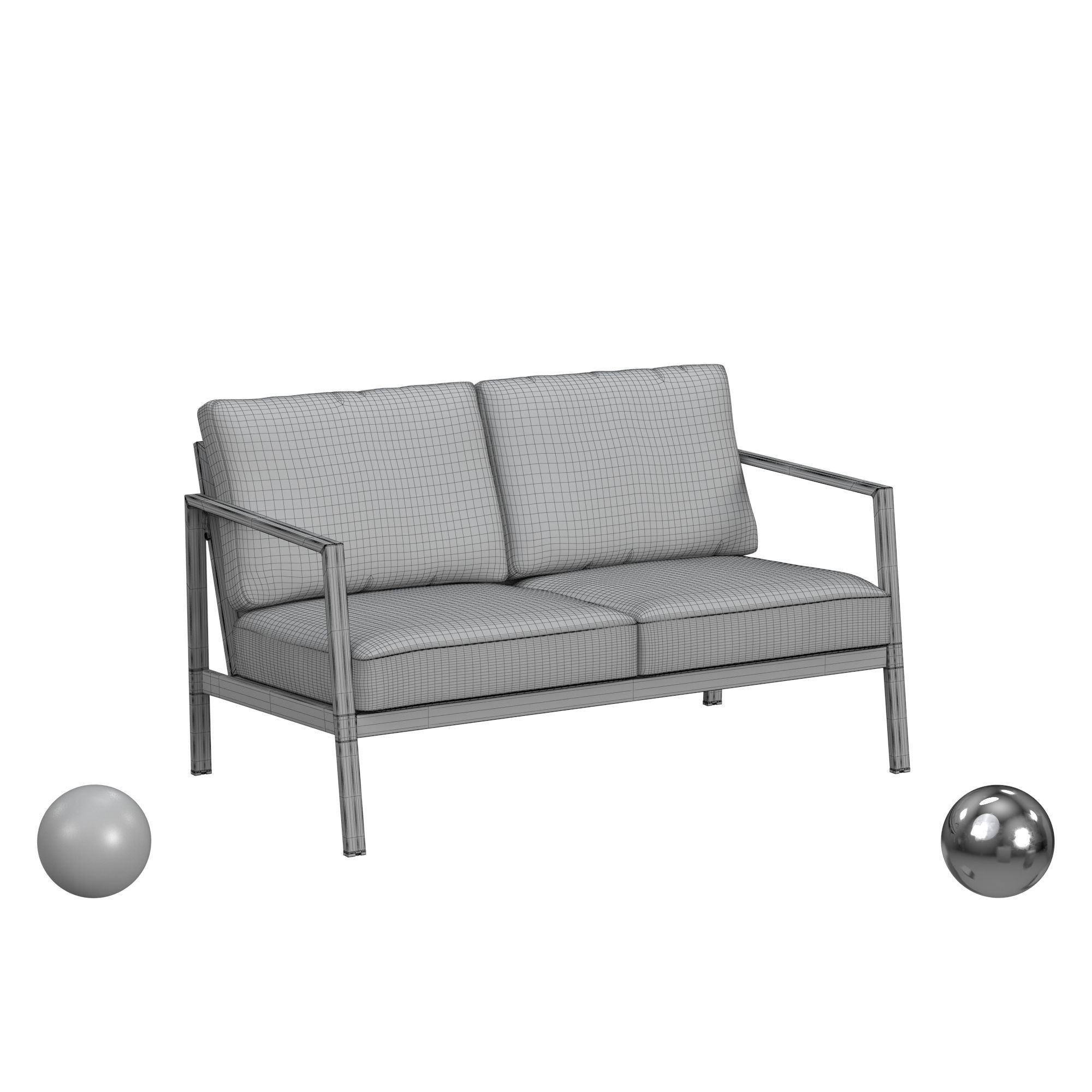 ALORA ALUM NATURAL LOVESEAT 3D model_4