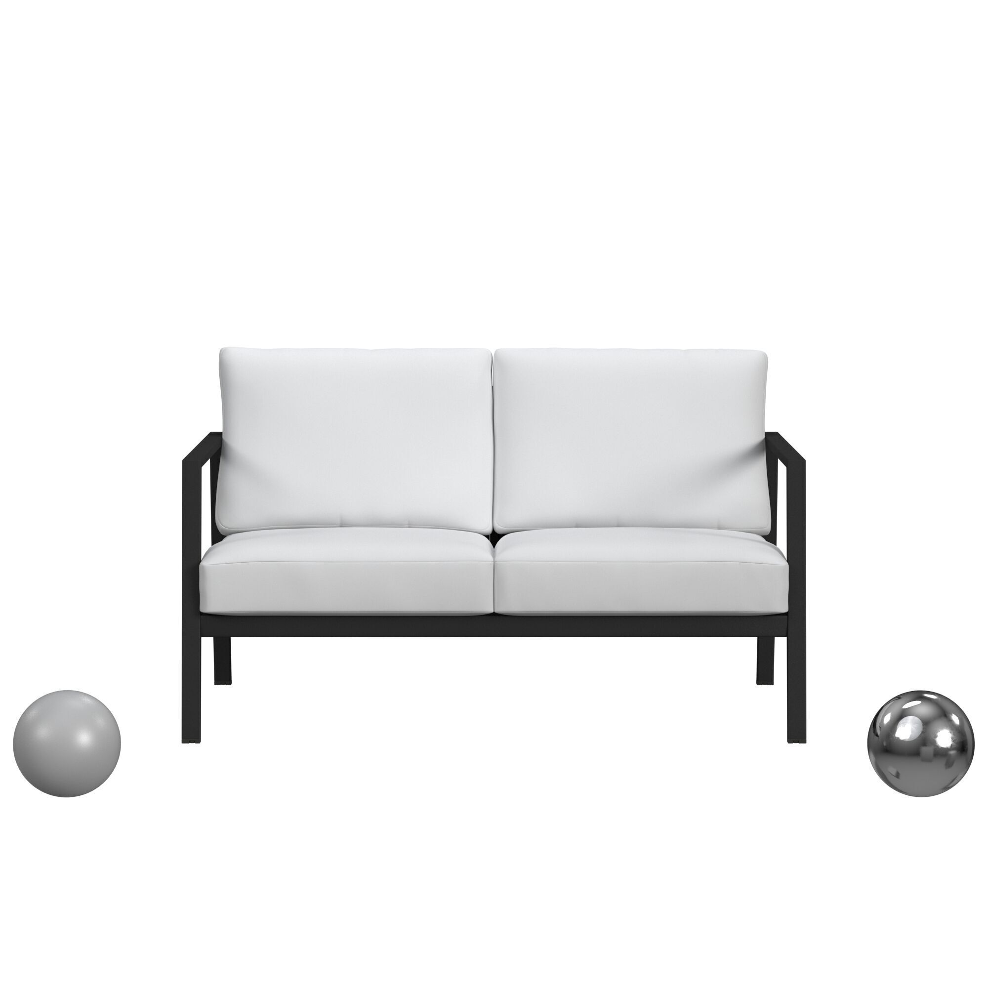 ALORA ALUM NATURAL LOVESEAT 3D model_1