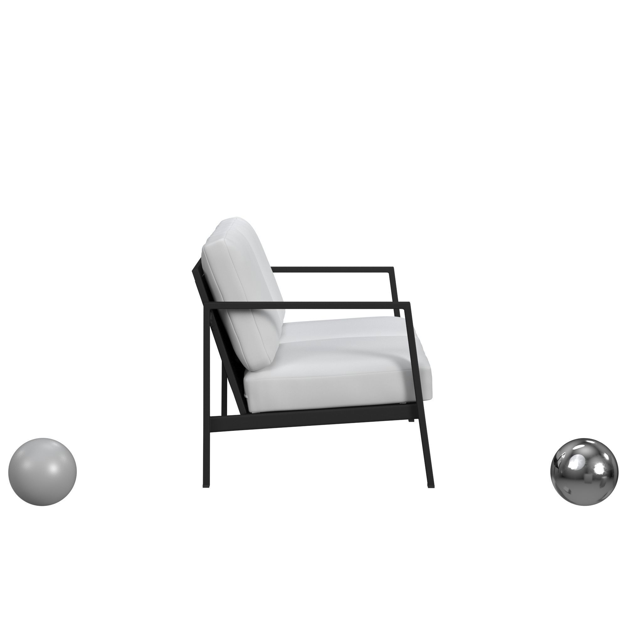 ALORA ALUM NATURAL LOVESEAT 3D model_2