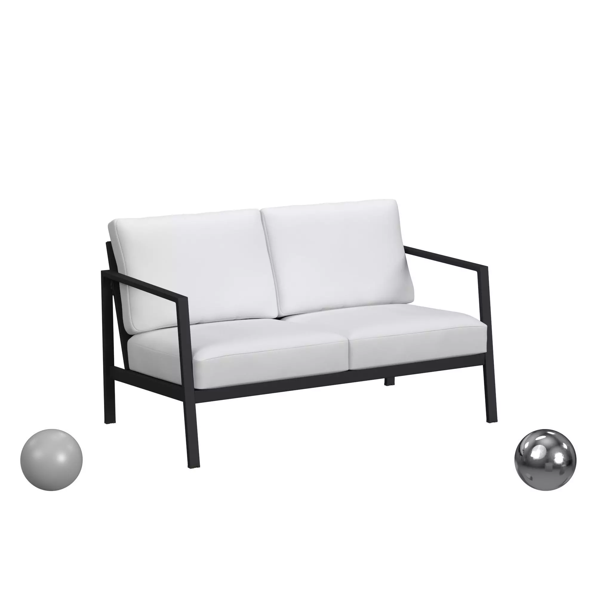 ALORA ALUM NATURAL LOVESEAT 3D model_0