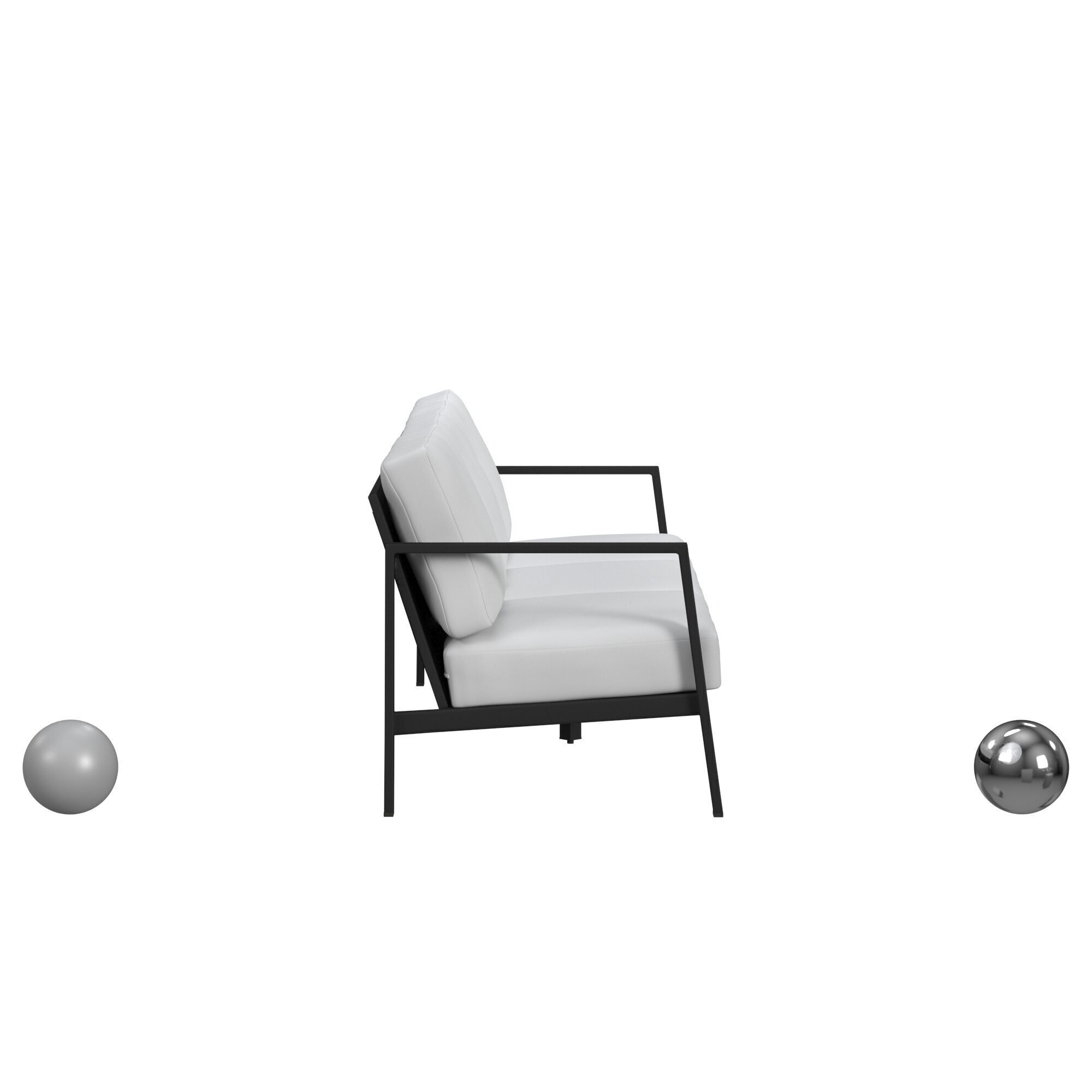 ALORA ALUM NATURAL 3 SEATER SOFA 3D model_2