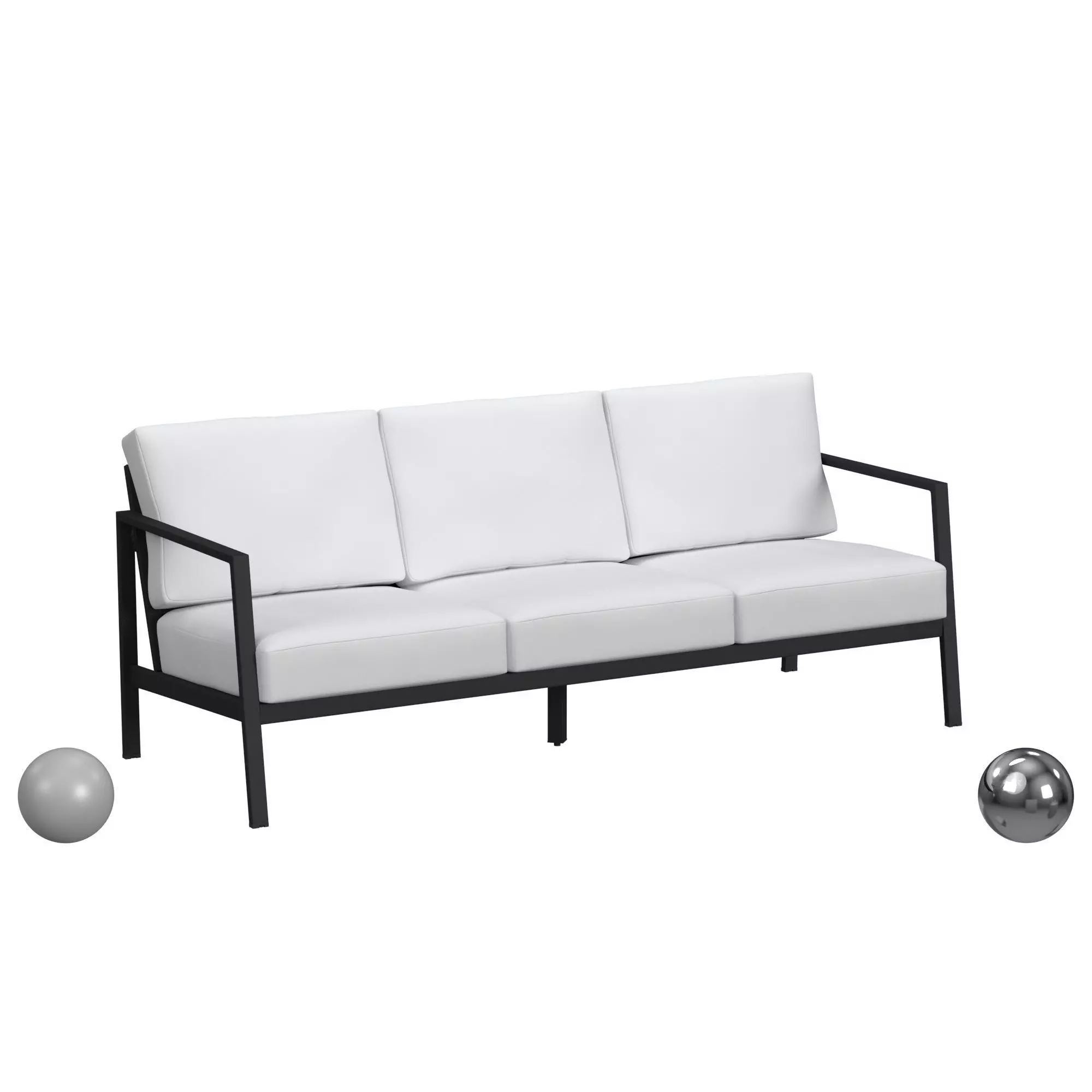 ALORA ALUM NATURAL 3 SEATER SOFA 3D model_0