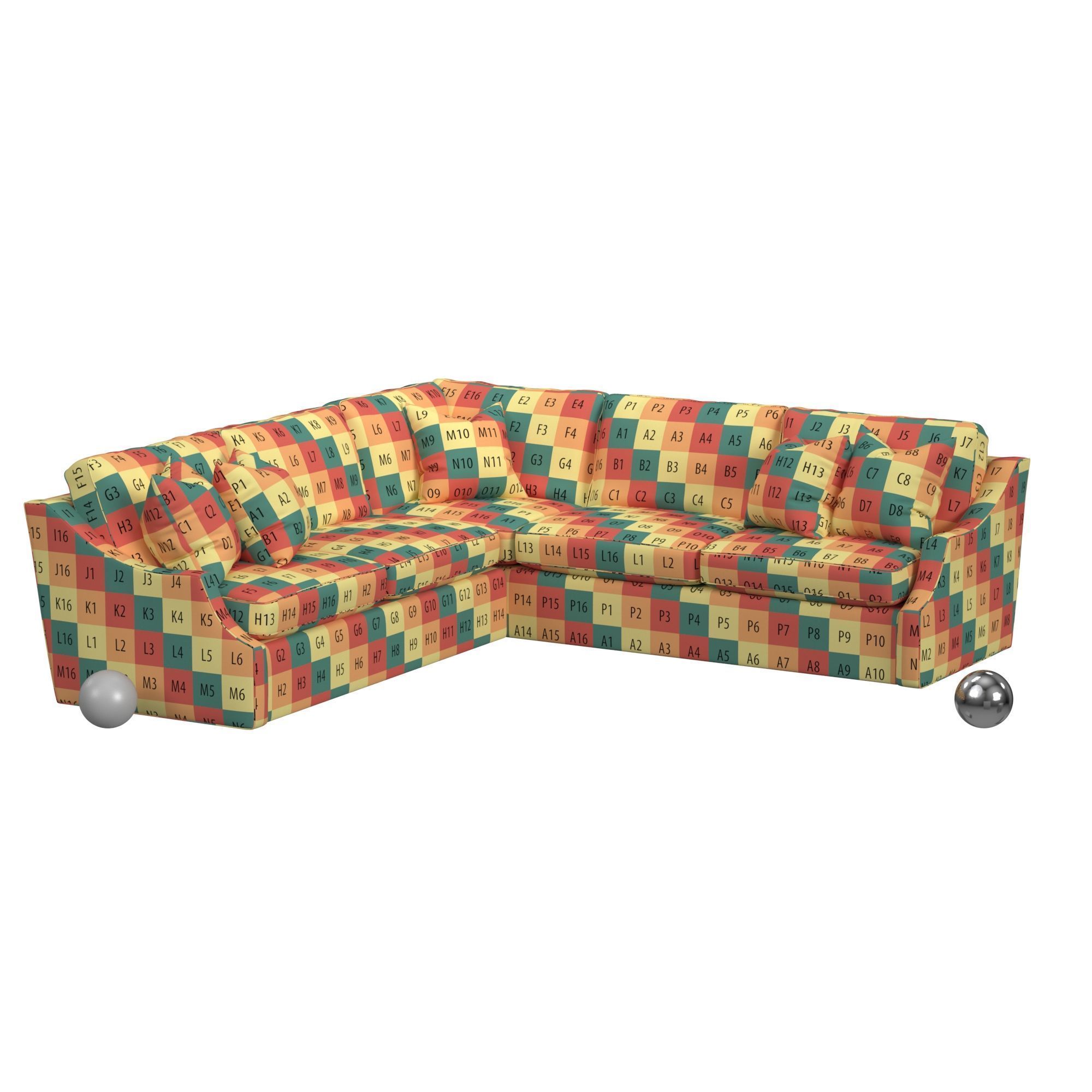 Darrien Sectional 3D model_2