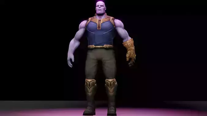 Thanos Low Poly 3D Model - Fully Textured and Printable 3D print model