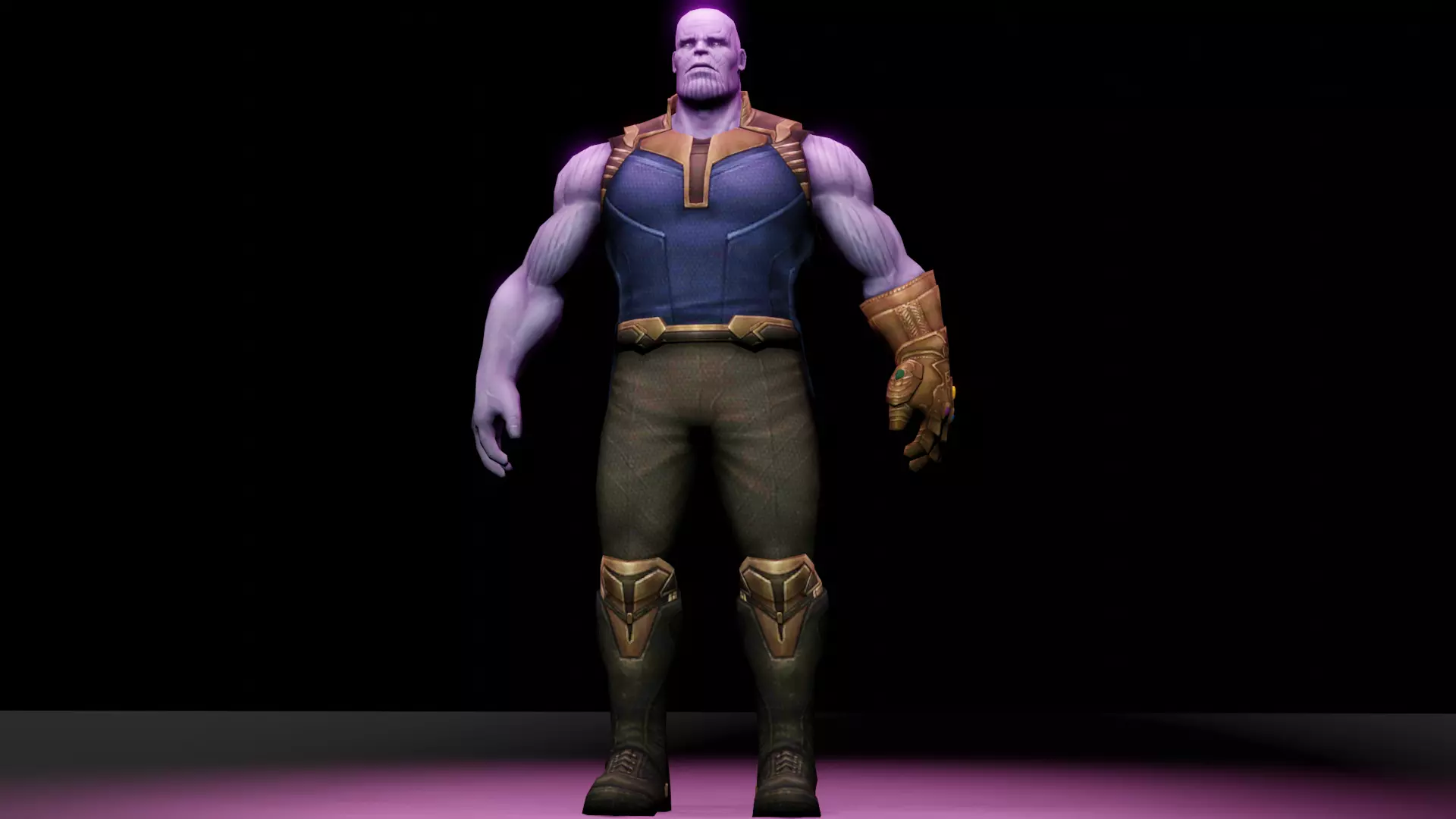 Thanos Low Poly 3D Model - Fully Textured and Printable 3D print model_0