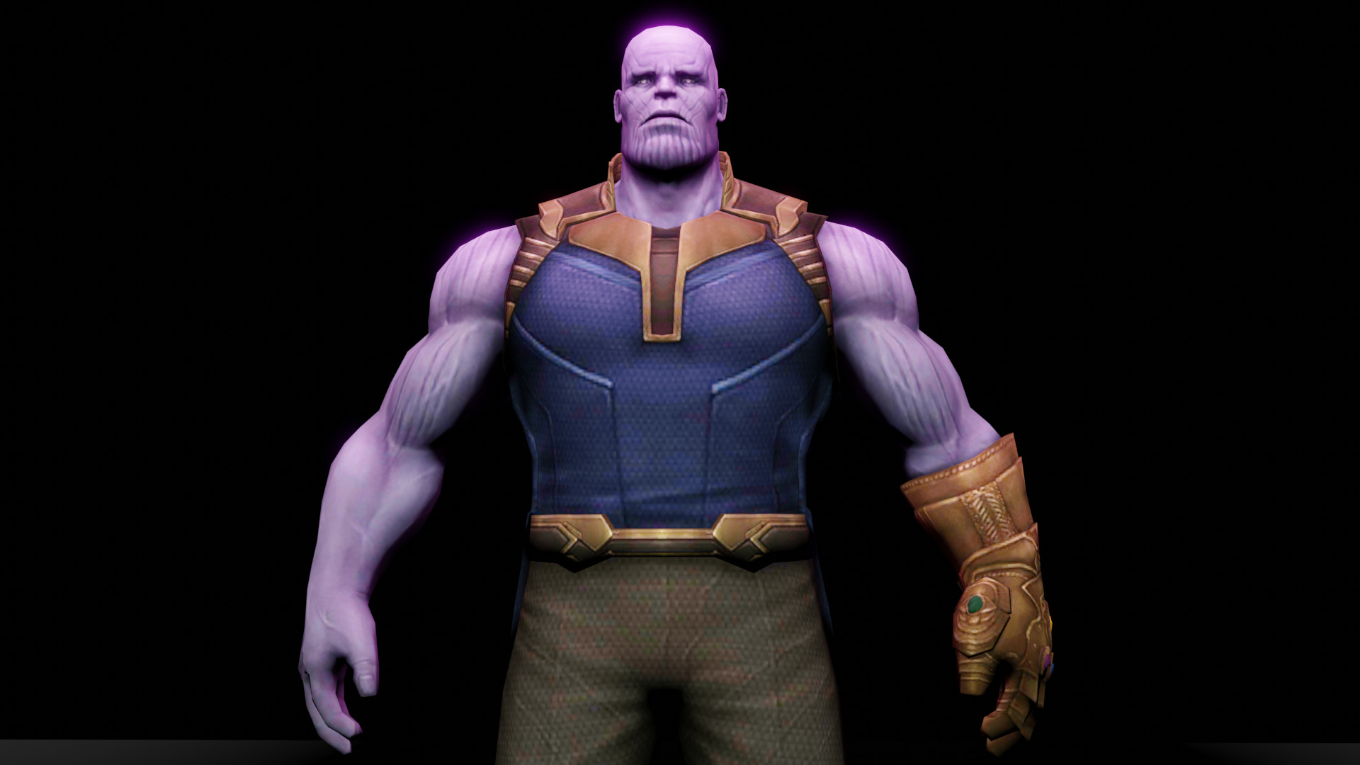 Thanos Low Poly 3D Model - Fully Textured and Printable 3D print model_1