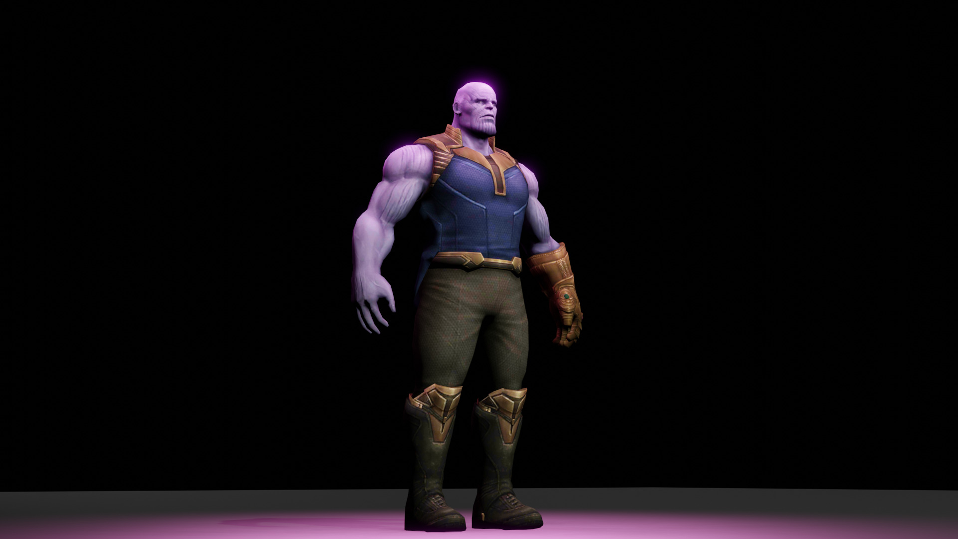 Thanos Low Poly 3D Model - Fully Textured and Printable 3D print model_4