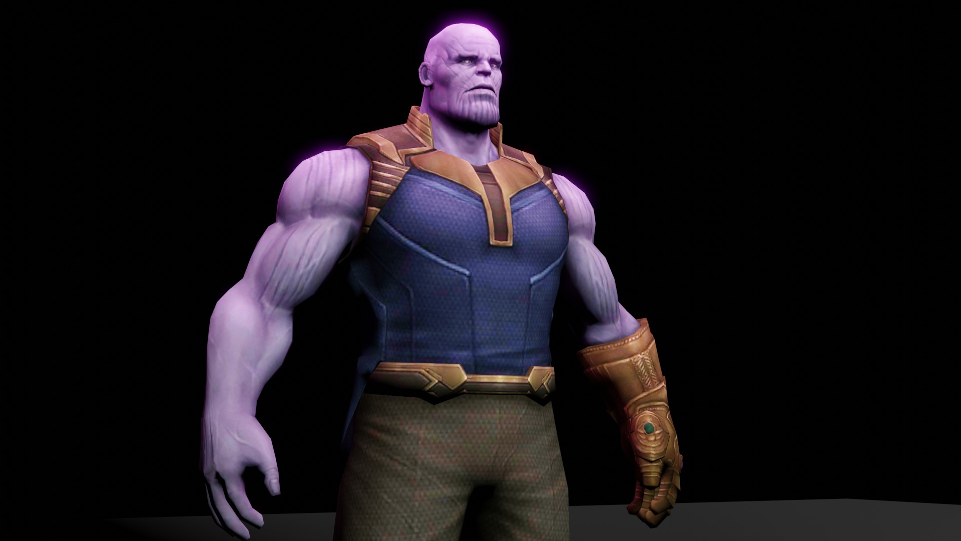 Thanos Low Poly 3D Model - Fully Textured and Printable 3D print model_2