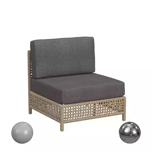 Bayside Armless Chair GrayNatural