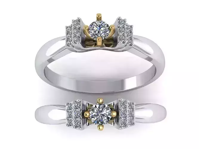 Set of diamond rings 3D print model